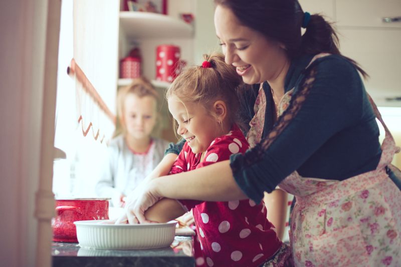 Pastelaria de Natal com crianças