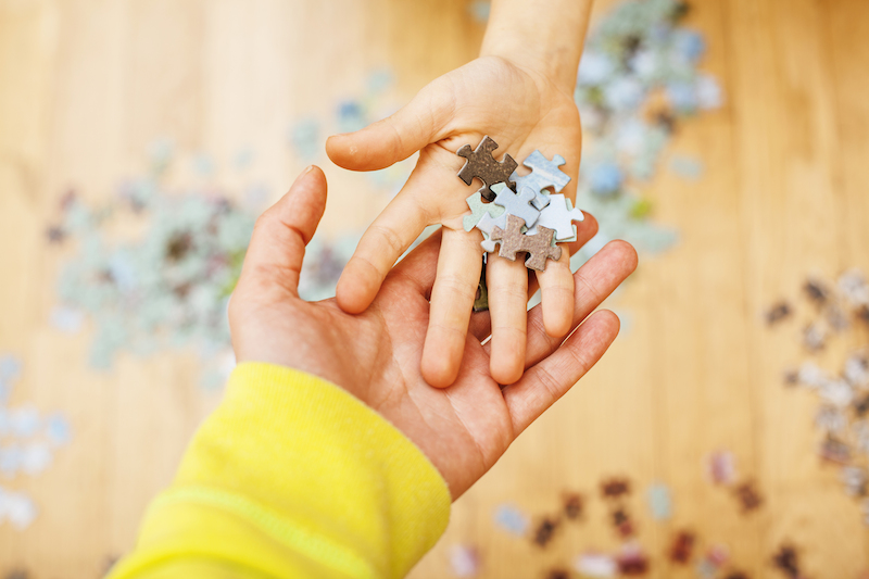 Puzzle de blocos para crianças