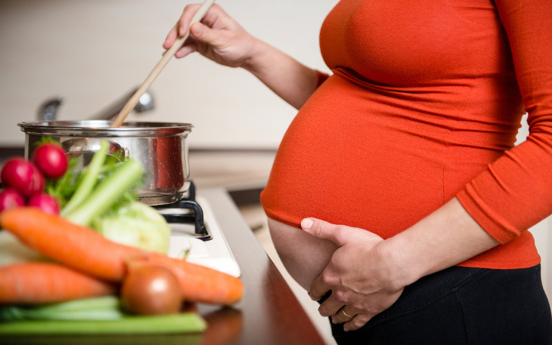 Preparação da alimentação na gravidez